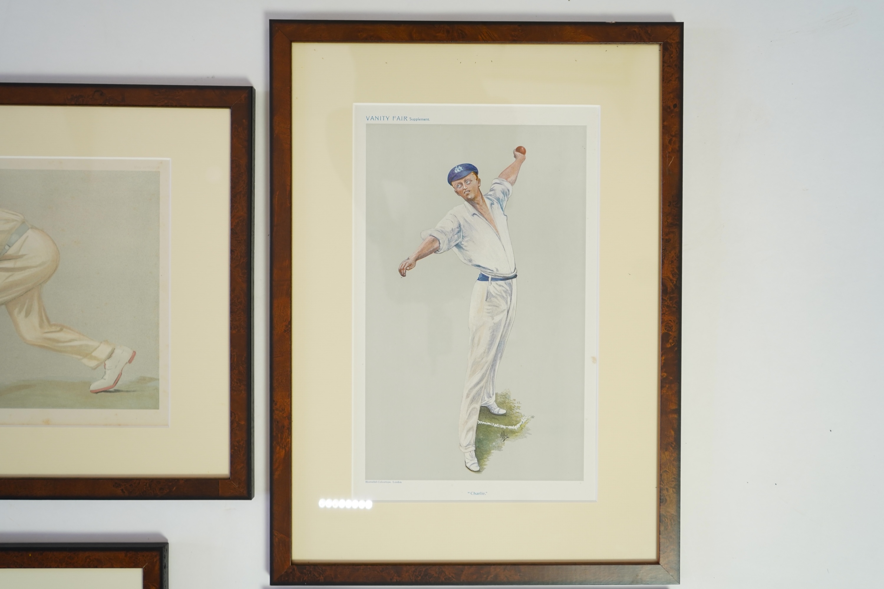 Thirty four Vanity Fair caricatures of cricketers to include Dillan and W G Grace